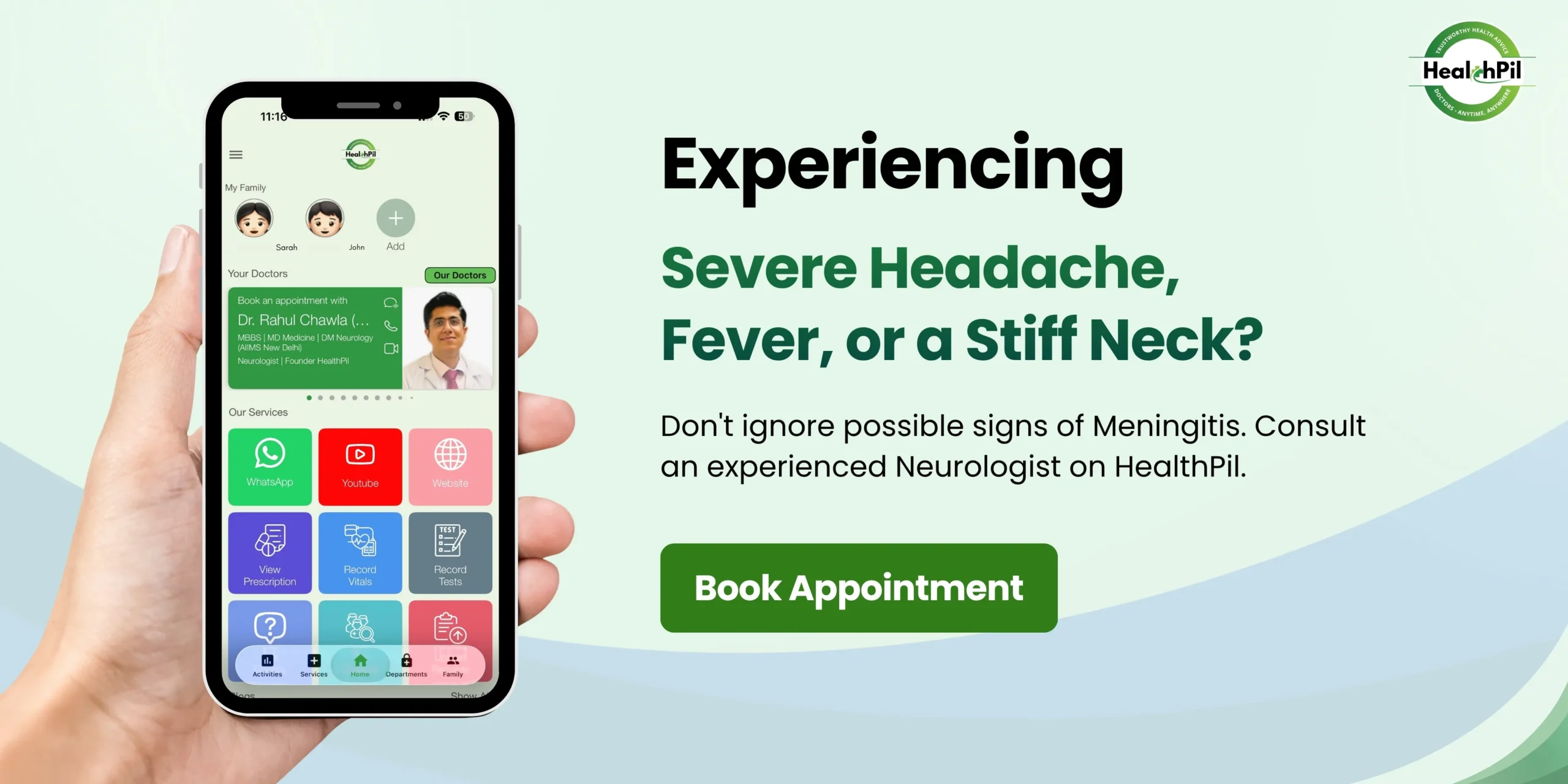 Get consultation for Meningitis Symptoms