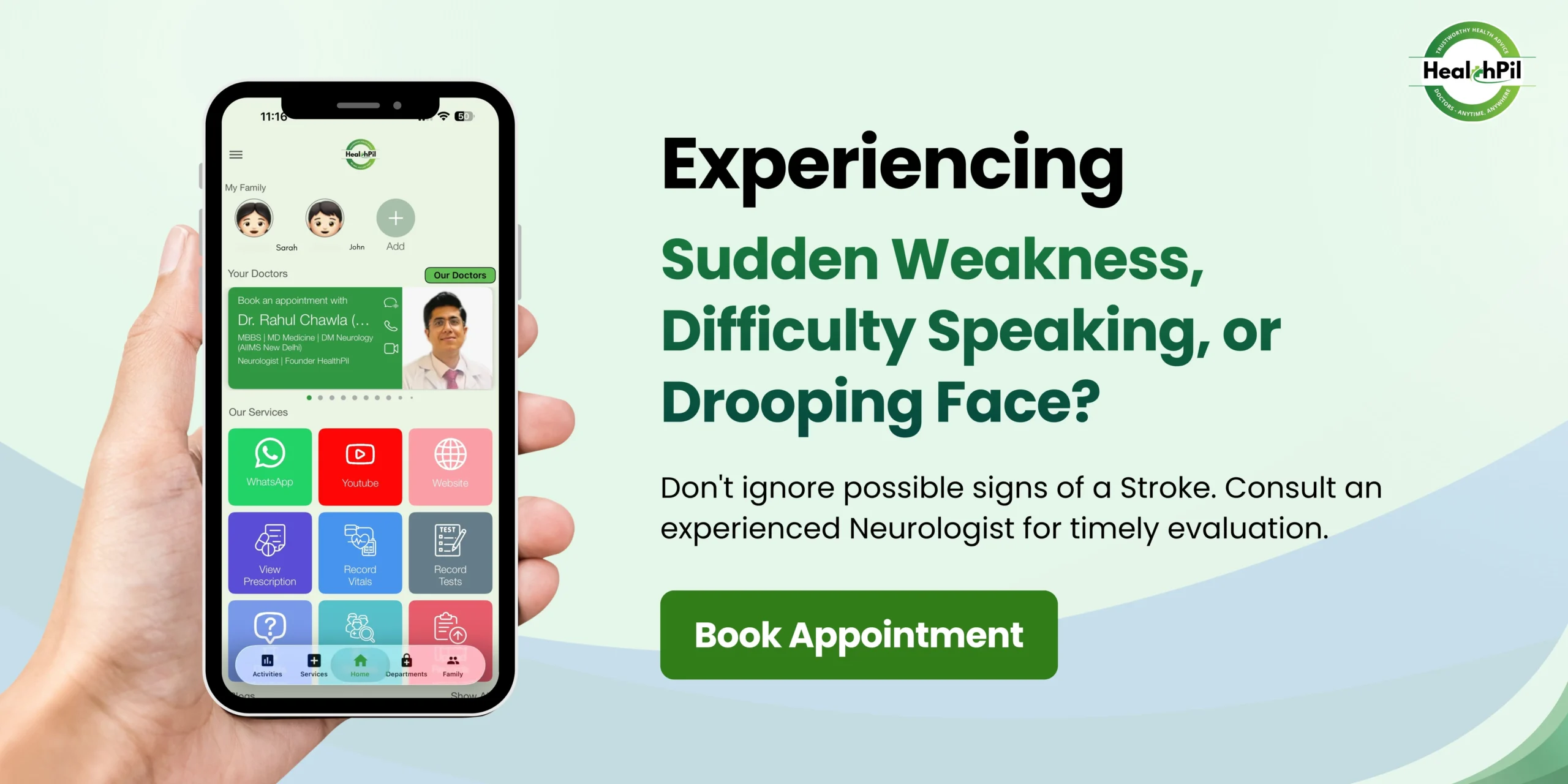 Online Consultation for Stroke Symptoms