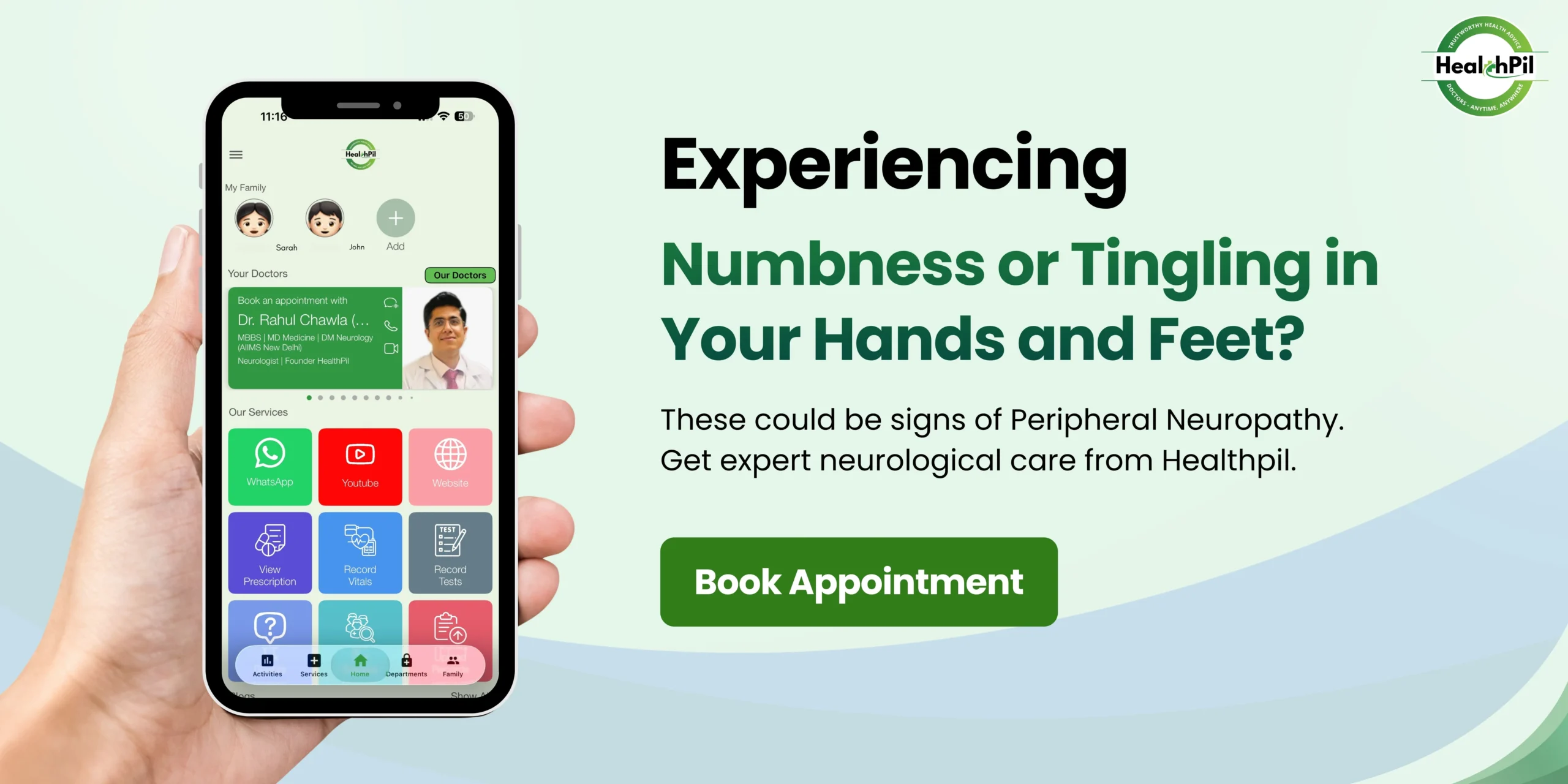 Consult Neurology Doctor for Peripheral Neuropathy