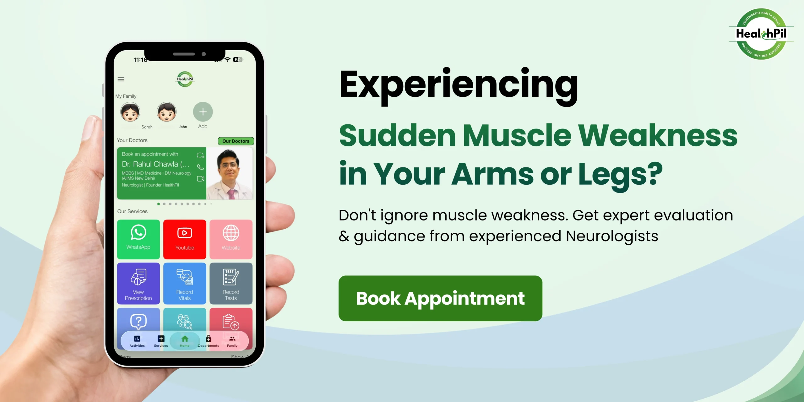 Consult Neurologist for Muscle Weakness on healthpil