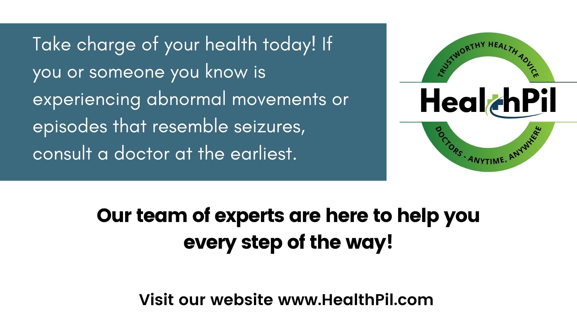 Take charge of your health today!