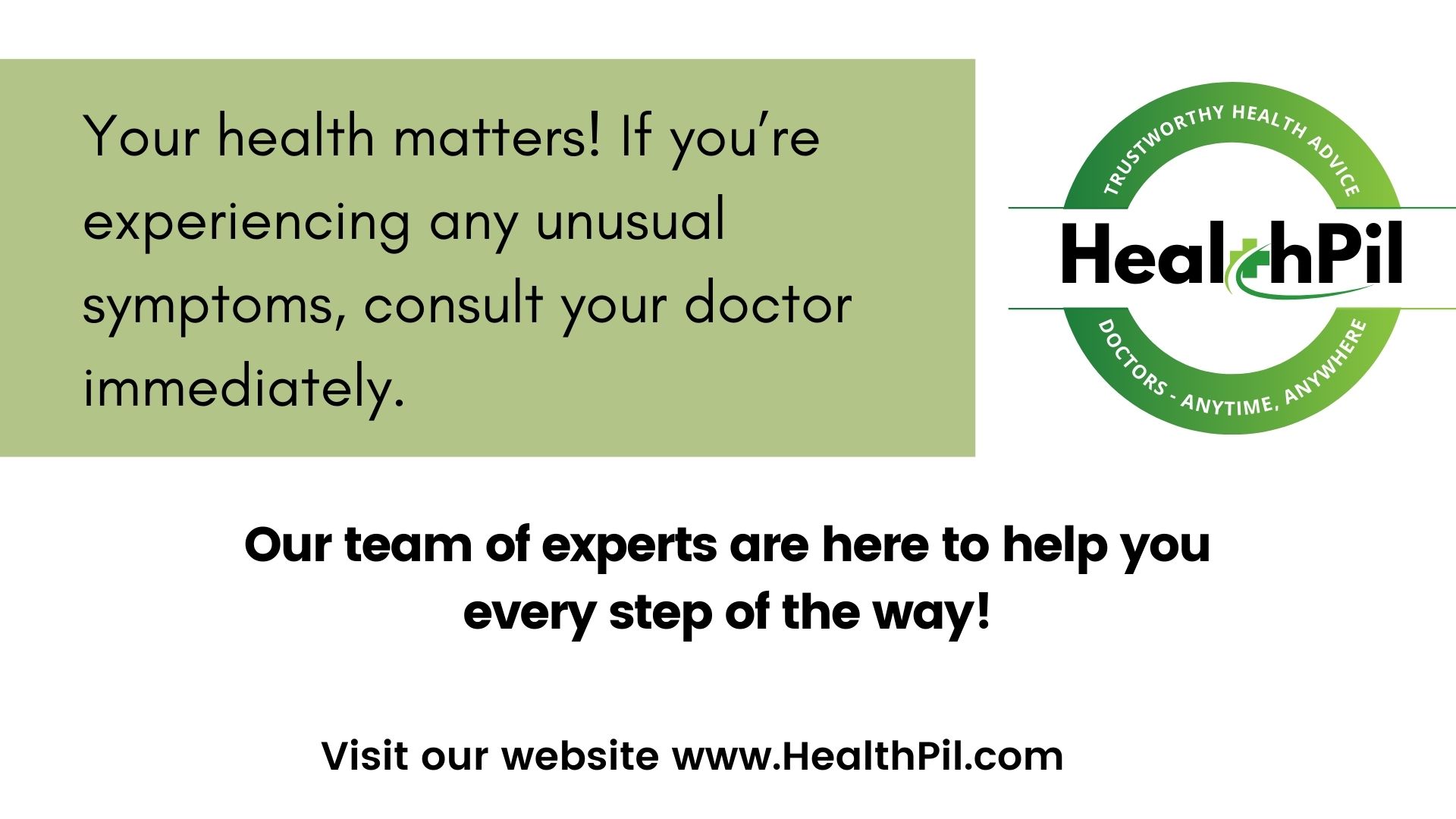 Your health matters!