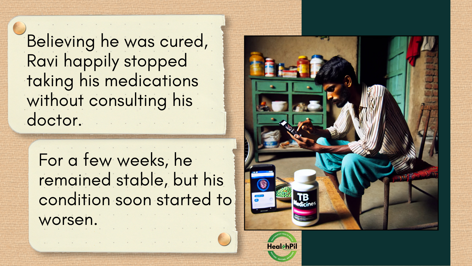 Believing he was cured
