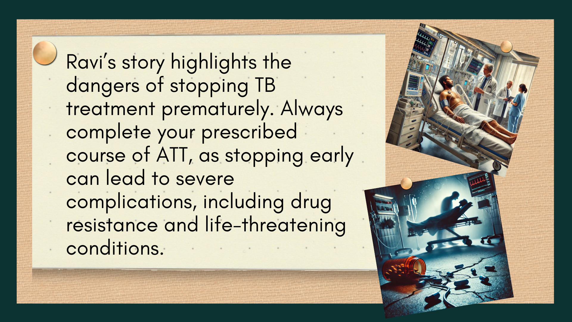 Dangers of stopping TB treatment prematurely