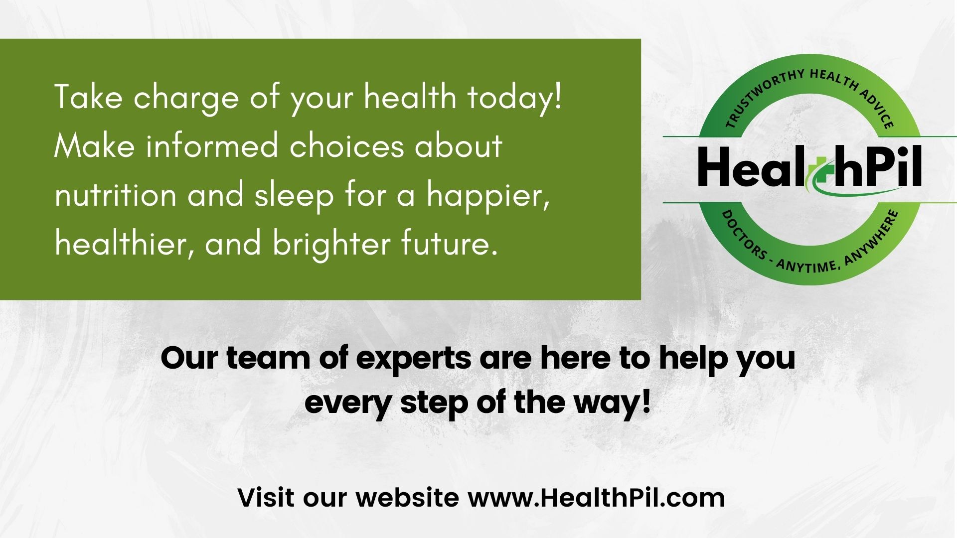 Take charge of your health today!