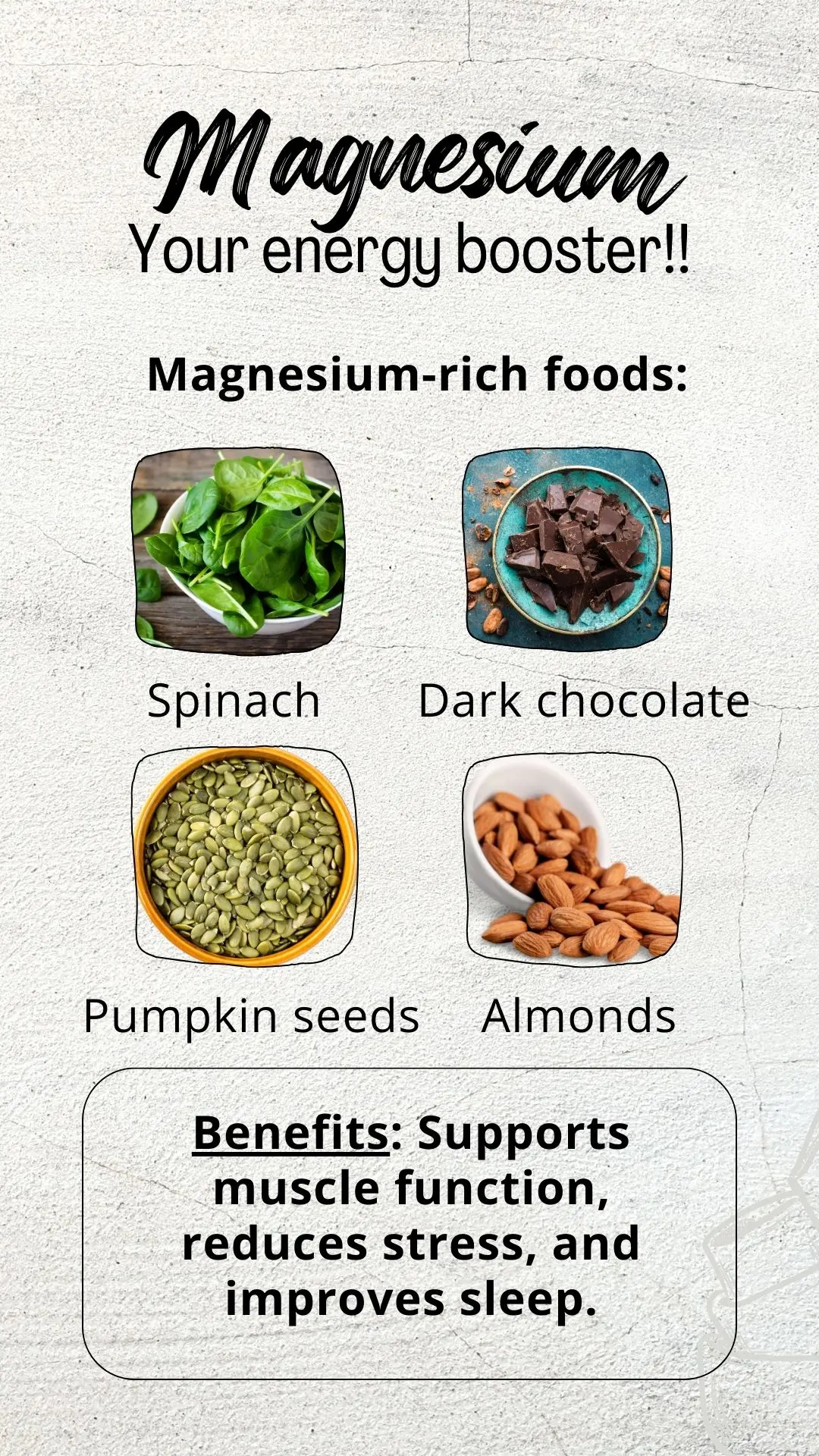 Magnesium your energy booster!