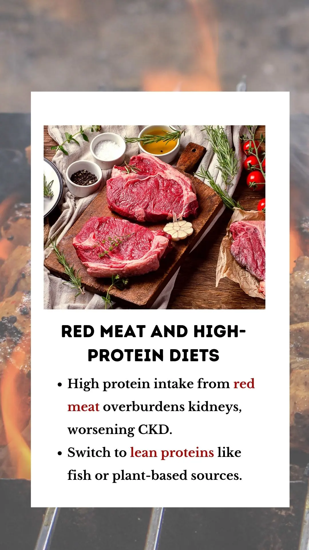 Red meat and high protein diets