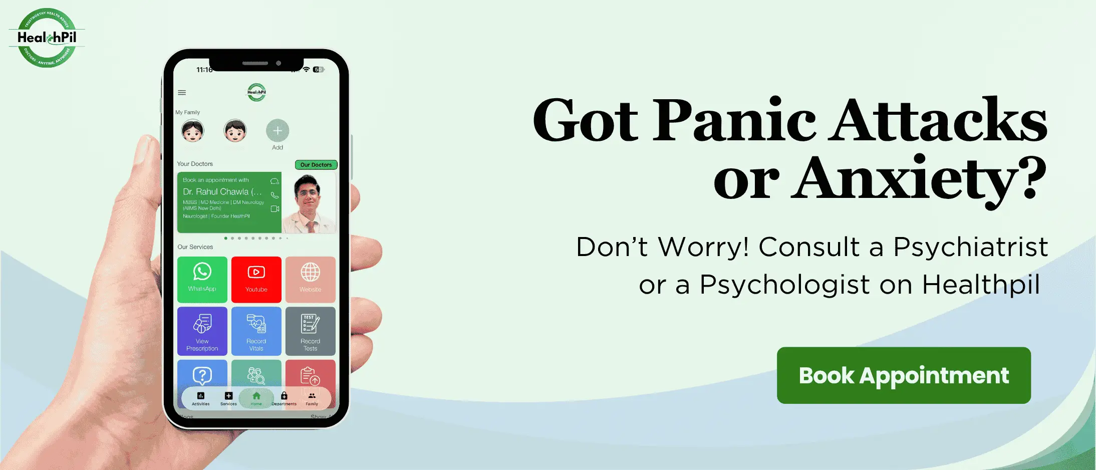 Book online doctor consultation for panic attack, anxiety and mental health treatment